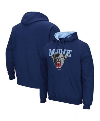 Men's Navy Maine Black Bears Arch and Logo Pullover Hoodie $30.79 Sweatshirt