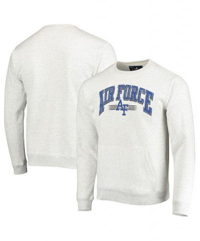 Men's Heathered Gray Air Force Falcons Upperclassman Pocket Pullover Sweatshirt $34.50 Sweatshirt