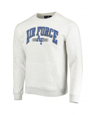 Men's Heathered Gray Air Force Falcons Upperclassman Pocket Pullover Sweatshirt $34.50 Sweatshirt