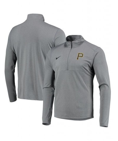 Men's Heathered Gray Pittsburgh Pirates Team Logo Element Performance Half-Zip Sweatshirt $42.30 Sweatshirt