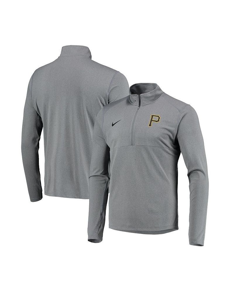 Men's Heathered Gray Pittsburgh Pirates Team Logo Element Performance Half-Zip Sweatshirt $42.30 Sweatshirt