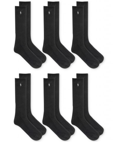 Men's 6-Pk. Performance Sport Crew Socks Black $19.88 Socks