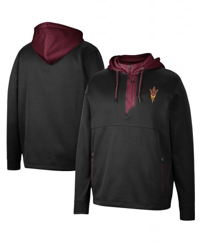 Men's Black Arizona State Sun Devils Luge 3.0 Quarter-Zip Hoodie $33.00 Sweatshirt