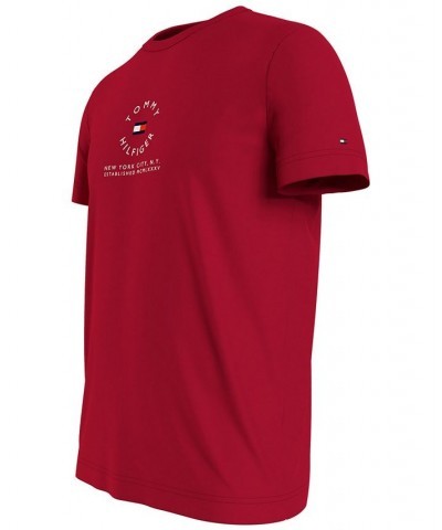 Men's Round All Logo Graphic Slim-Fit T-Shirt Red $19.68 T-Shirts