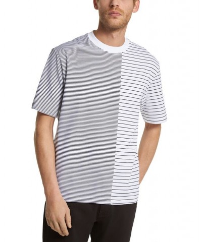 Men's Split Stripe Short-Sleeve T-Shirt White $26.55 T-Shirts