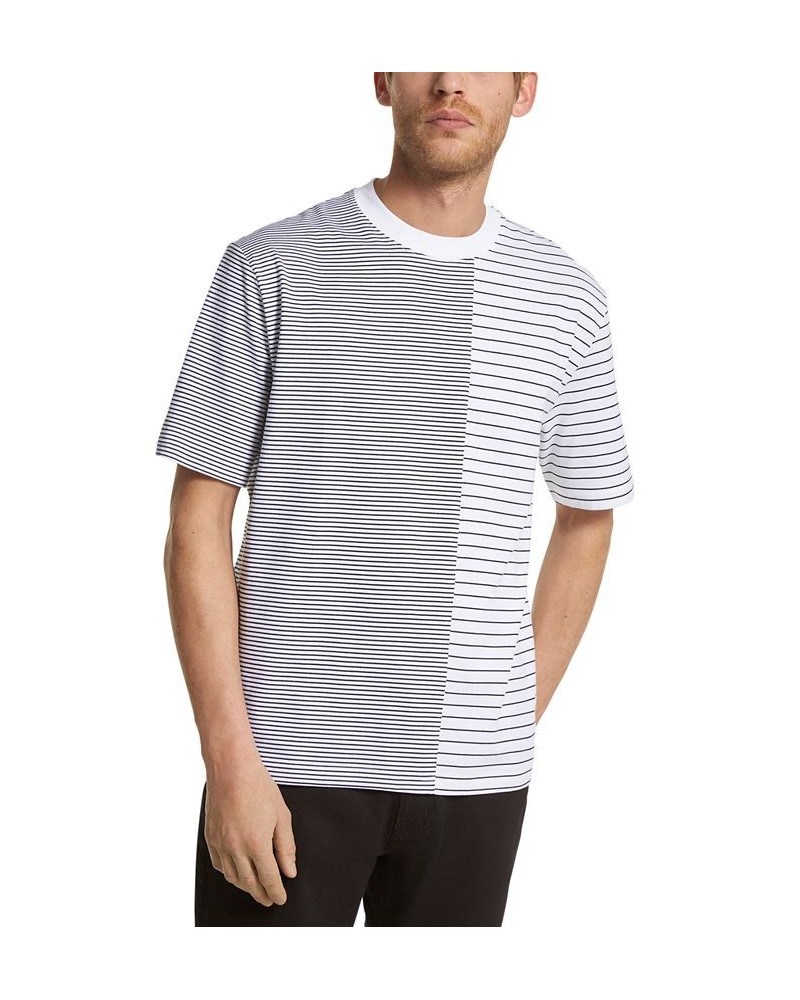 Men's Split Stripe Short-Sleeve T-Shirt White $26.55 T-Shirts