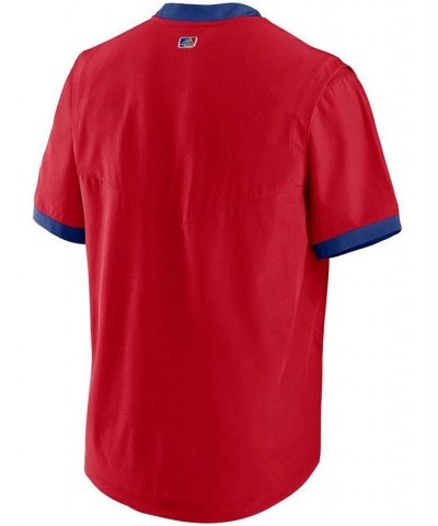 Men's Red, Royal Philadelphia Phillies Authentic Collection Short Sleeve Hot Pullover Jacket $36.90 Jackets