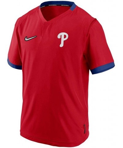 Men's Red, Royal Philadelphia Phillies Authentic Collection Short Sleeve Hot Pullover Jacket $36.90 Jackets