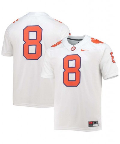 Men's Big and Tall 8 White Clemson Tigers Game Jersey $36.80 Jersey