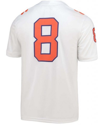 Men's Big and Tall 8 White Clemson Tigers Game Jersey $36.80 Jersey