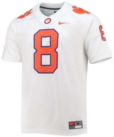 Men's Big and Tall 8 White Clemson Tigers Game Jersey $36.80 Jersey