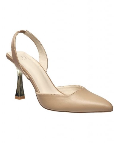 Women's Sling Back Gala Pumps Tan/Beige $41.16 Shoes