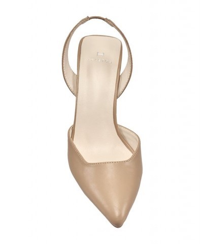 Women's Sling Back Gala Pumps Tan/Beige $41.16 Shoes