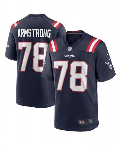 Men's Bruce Armstrong Navy New England Patriots Game Retired Player Jersey $65.80 Jersey