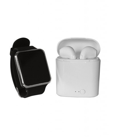 Unisex LED Touch Watch and Wireless Headphones with Portable Charging Case Set $16.80 Watches