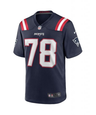 Men's Bruce Armstrong Navy New England Patriots Game Retired Player Jersey $65.80 Jersey