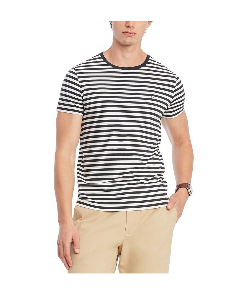 Men's TH Flex Slim-Fit Striped T-Shirt Primary Red/white $19.27 T-Shirts