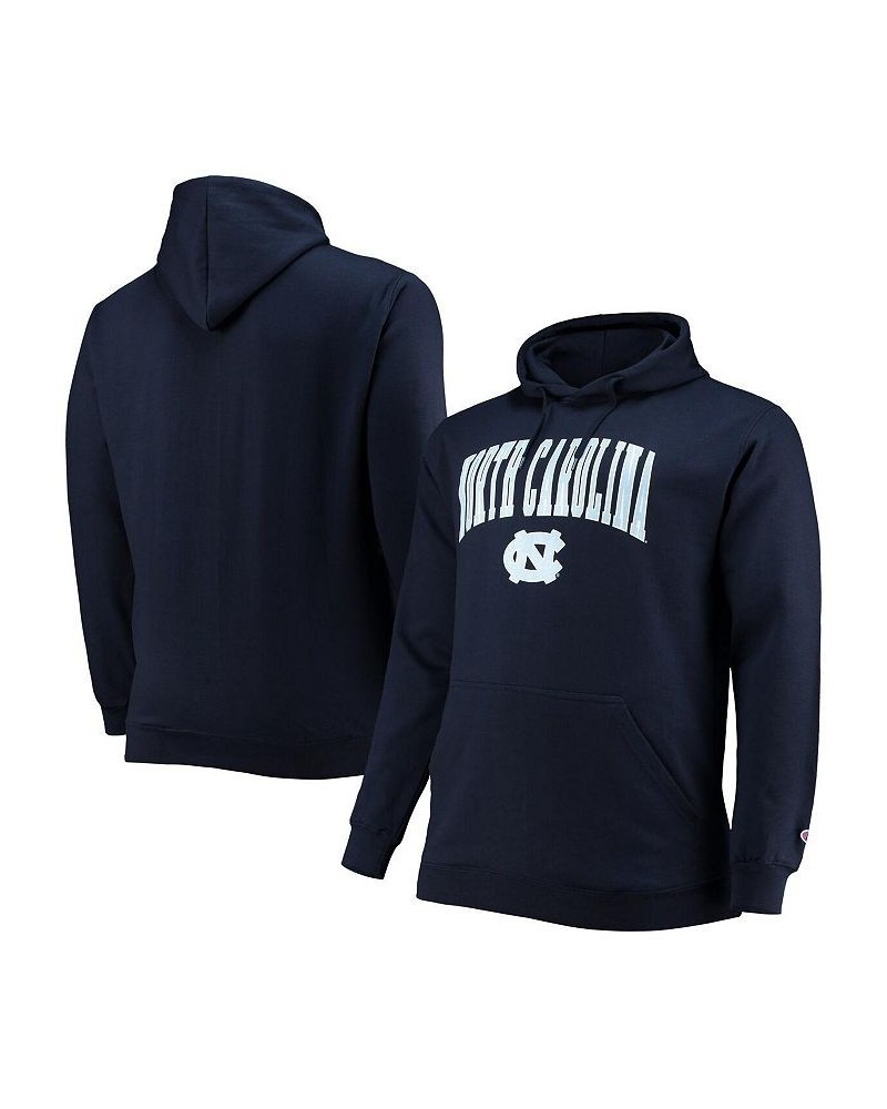 Men's Navy North Carolina Tar Heels Big and Tall Arch Over Logo Powerblend Pullover Hoodie $38.24 Sweatshirt