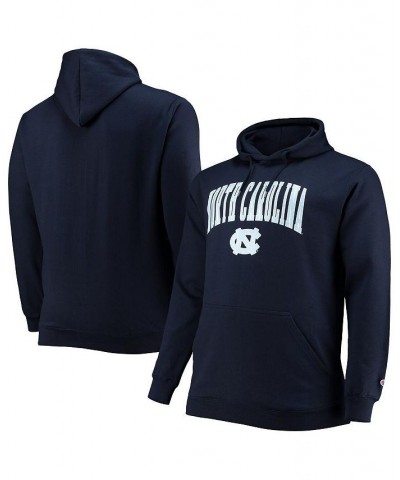 Men's Navy North Carolina Tar Heels Big and Tall Arch Over Logo Powerblend Pullover Hoodie $38.24 Sweatshirt