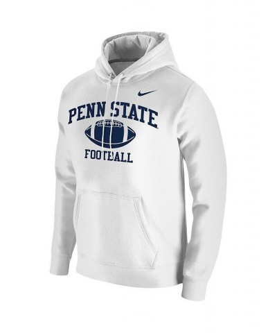 Men's White Penn State Nittany Lions Retro Football Club Fleece Pullover Hoodie $37.40 Sweatshirt