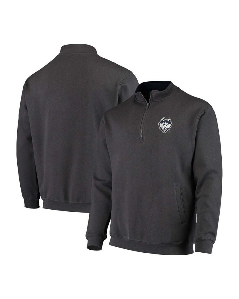 Men's Charcoal UConn Huskies Tortugas Logo Quarter-Zip Jacket $35.39 Sweatshirt