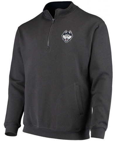 Men's Charcoal UConn Huskies Tortugas Logo Quarter-Zip Jacket $35.39 Sweatshirt