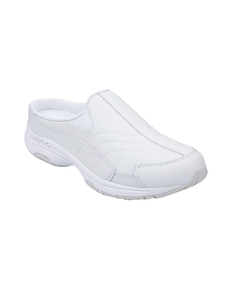 Women's Tourguide Casual Flat Slip-on Mules White $35.55 Shoes