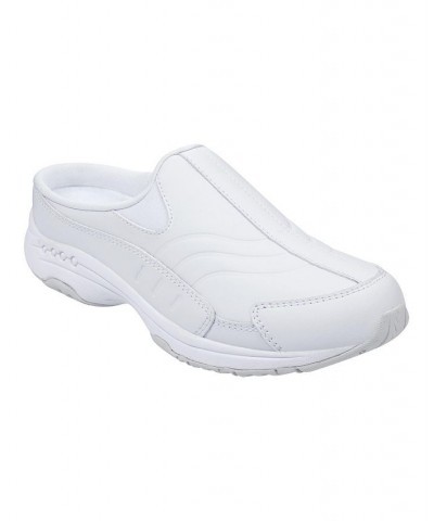 Women's Tourguide Casual Flat Slip-on Mules White $35.55 Shoes