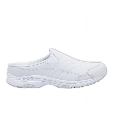 Women's Tourguide Casual Flat Slip-on Mules White $35.55 Shoes