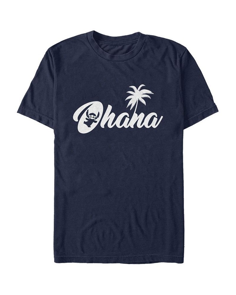 Men's Stitch Ohana Short Sleeve T-Shirt Blue $14.70 T-Shirts