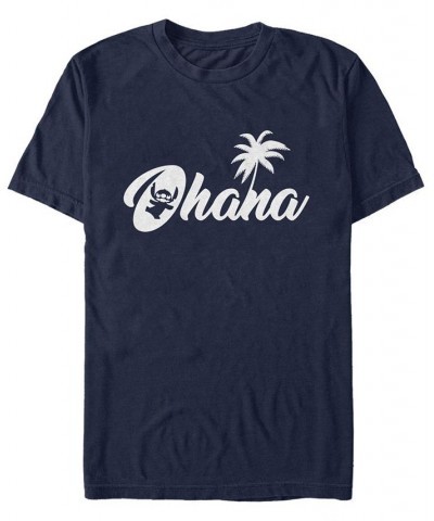 Men's Stitch Ohana Short Sleeve T-Shirt Blue $14.70 T-Shirts