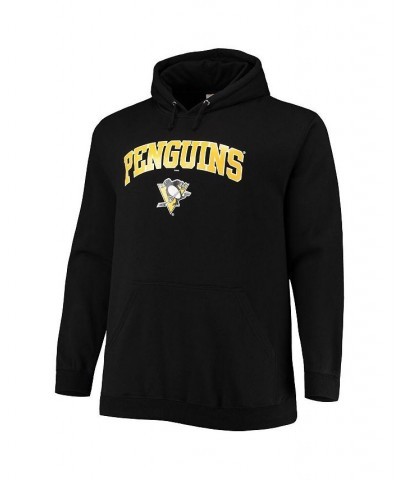 Men's Black Pittsburgh Penguins Big and Tall Fleece Pullover Hoodie $42.39 Sweatshirt