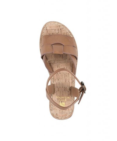 Women's Simple Wedge Sandals Tan/Beige $40.94 Shoes