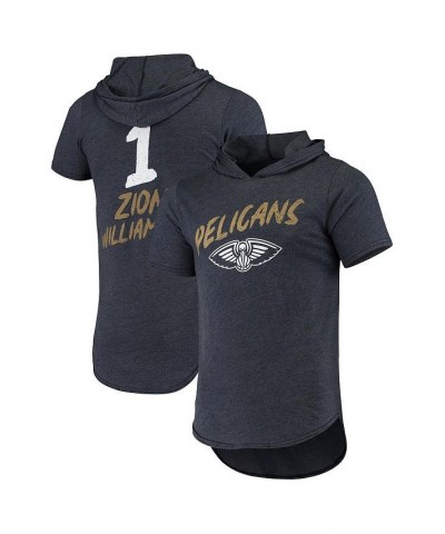 Men's Branded Zion Williamson Heathered Navy New Orleans Pelicans Hoodie Tri-Blend T-shirt $27.95 T-Shirts