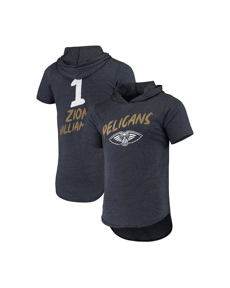 Men's Branded Zion Williamson Heathered Navy New Orleans Pelicans Hoodie Tri-Blend T-shirt $27.95 T-Shirts