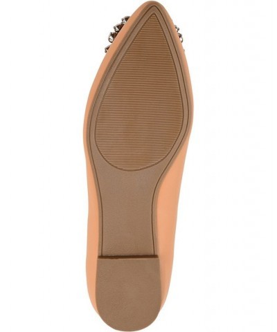 Women's Renzo Jeweled Flats Tan/Beige $51.99 Shoes