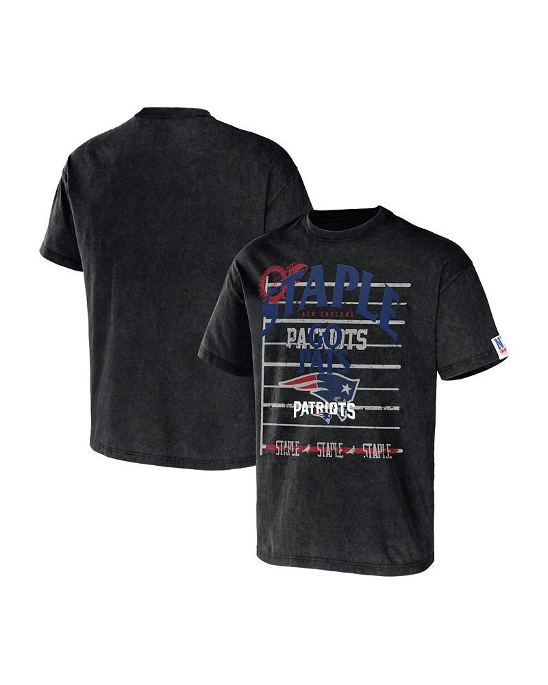 Men's NFL X Staple Black New England Patriots Gridiron Short Sleeve T-shirt $17.20 T-Shirts