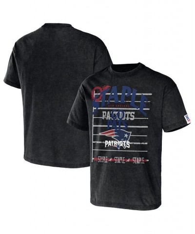 Men's NFL X Staple Black New England Patriots Gridiron Short Sleeve T-shirt $17.20 T-Shirts