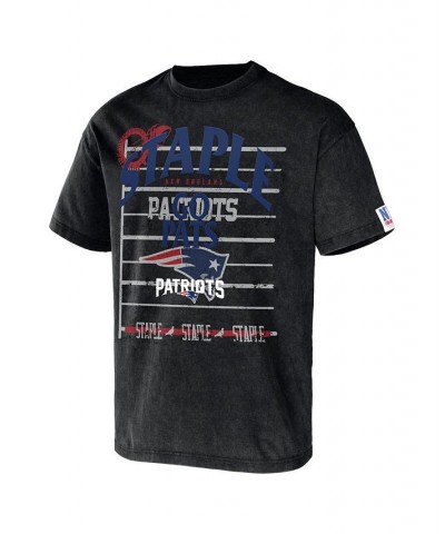 Men's NFL X Staple Black New England Patriots Gridiron Short Sleeve T-shirt $17.20 T-Shirts