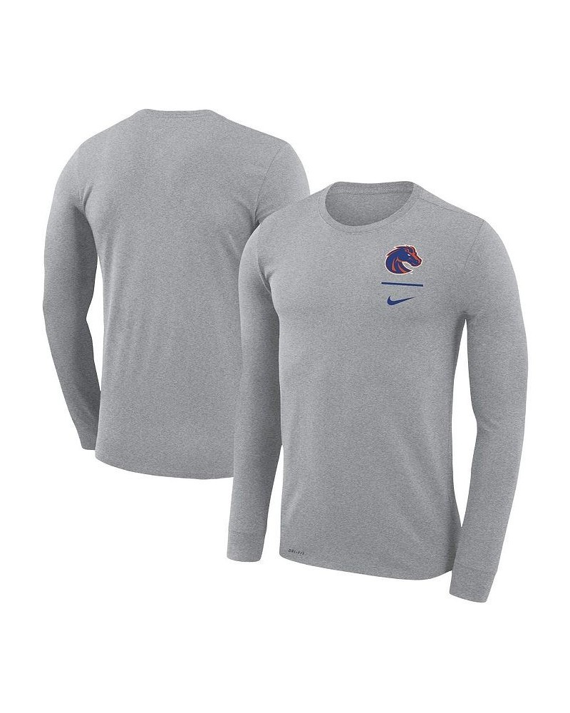 Men's Gray Boise State Broncos Logo Stack Legend Performance Long Sleeve T-shirt $31.34 T-Shirts