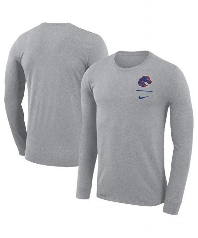 Men's Gray Boise State Broncos Logo Stack Legend Performance Long Sleeve T-shirt $31.34 T-Shirts