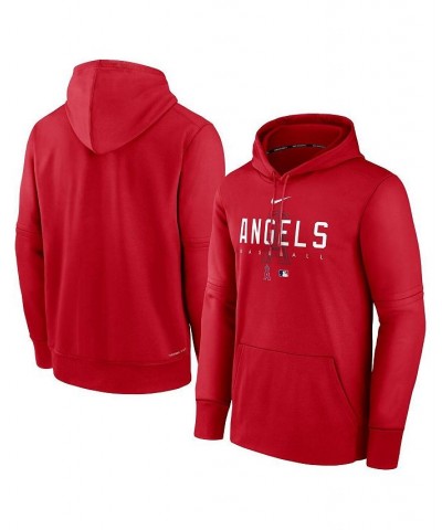 Men's Red Los Angeles Angels Authentic Collection Pregame Performance Pullover Hoodie $50.34 Sweatshirt