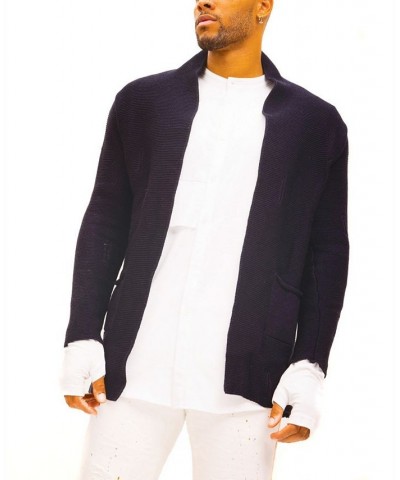 Men's Modern Relaxed Knit Sweater Blue $53.41 Sweaters