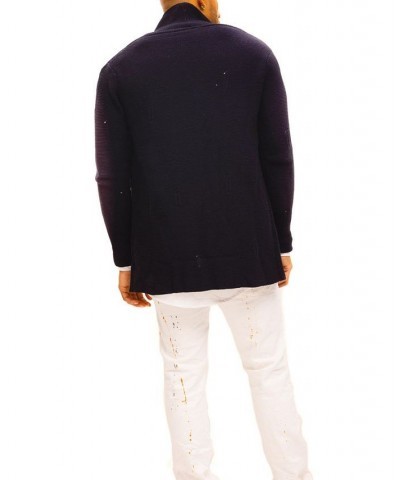 Men's Modern Relaxed Knit Sweater Blue $53.41 Sweaters