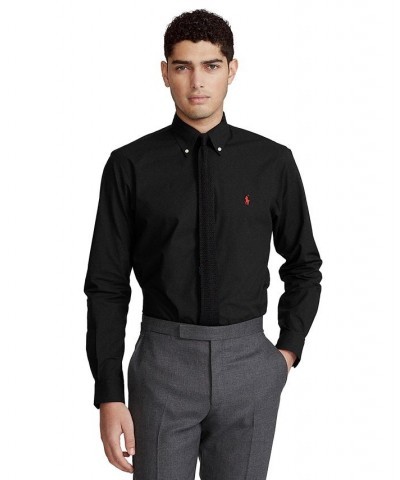 Classic-Fit Checked Poplin Shirt Polo Black $41.85 Shirts