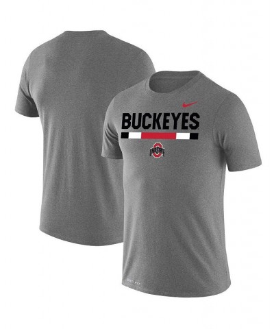 Men's Heathered Gray Ohio State Buckeyes Team DNA Legend Performance T-shirt $20.00 T-Shirts