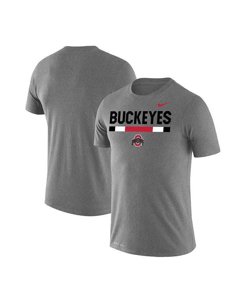 Men's Heathered Gray Ohio State Buckeyes Team DNA Legend Performance T-shirt $20.00 T-Shirts