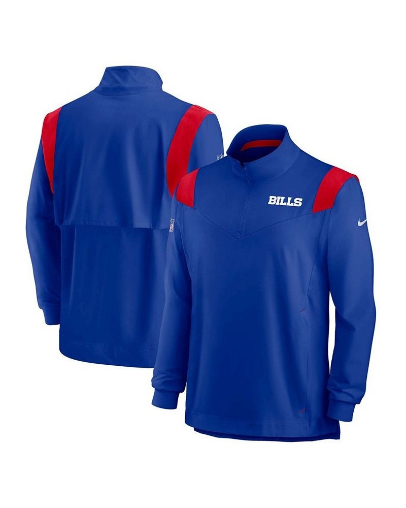 Men's Royal Buffalo Bills 2021 Sideline Coaches Repel Quarter-Zip Jacket $28.70 Jackets