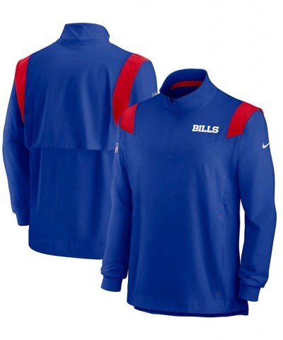 Men's Royal Buffalo Bills 2021 Sideline Coaches Repel Quarter-Zip Jacket $28.70 Jackets