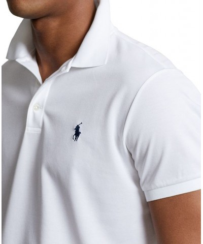 Men's Custom Slim Fit Birdseye Polo Shirt White $55.35 Polo Shirts